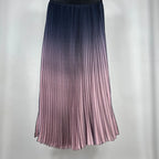 Gradient Pleated Midi Skirt - Piña Colada