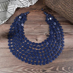 Multi-color Necklace Wooden - Piña Colada