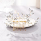 Crystal Pearl Hair Comb Clip - Piña Colada