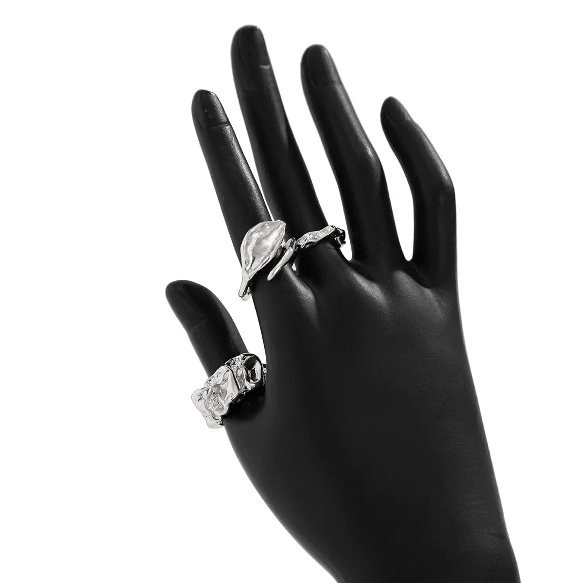 6Pcs/Set Vintage Sun Starfish Open Rings - Piña Colada