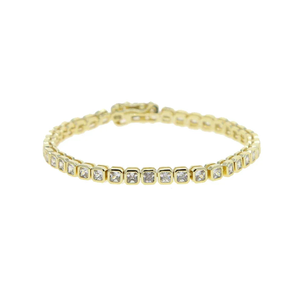 Zirconia Tennis Chain Bracelet - Piña Colada