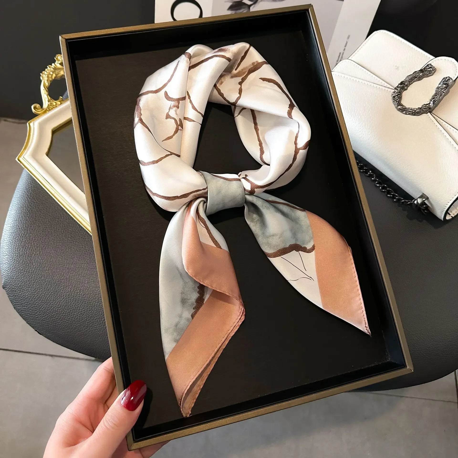 Square Scarf Silk Thin - Piña Colada