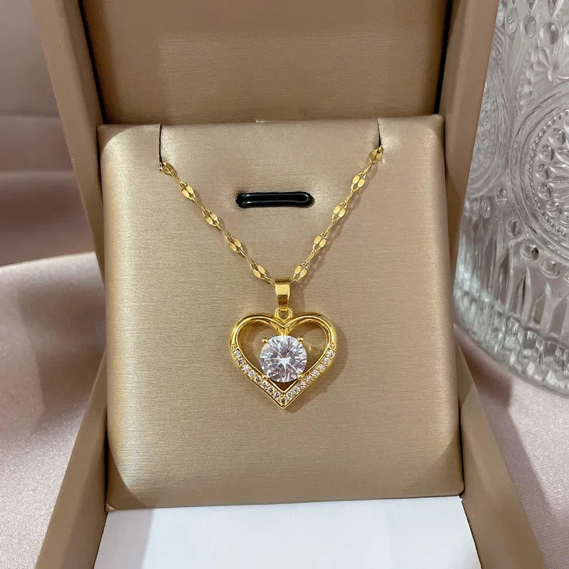 Gems Heart Pendant - Piña Colada
