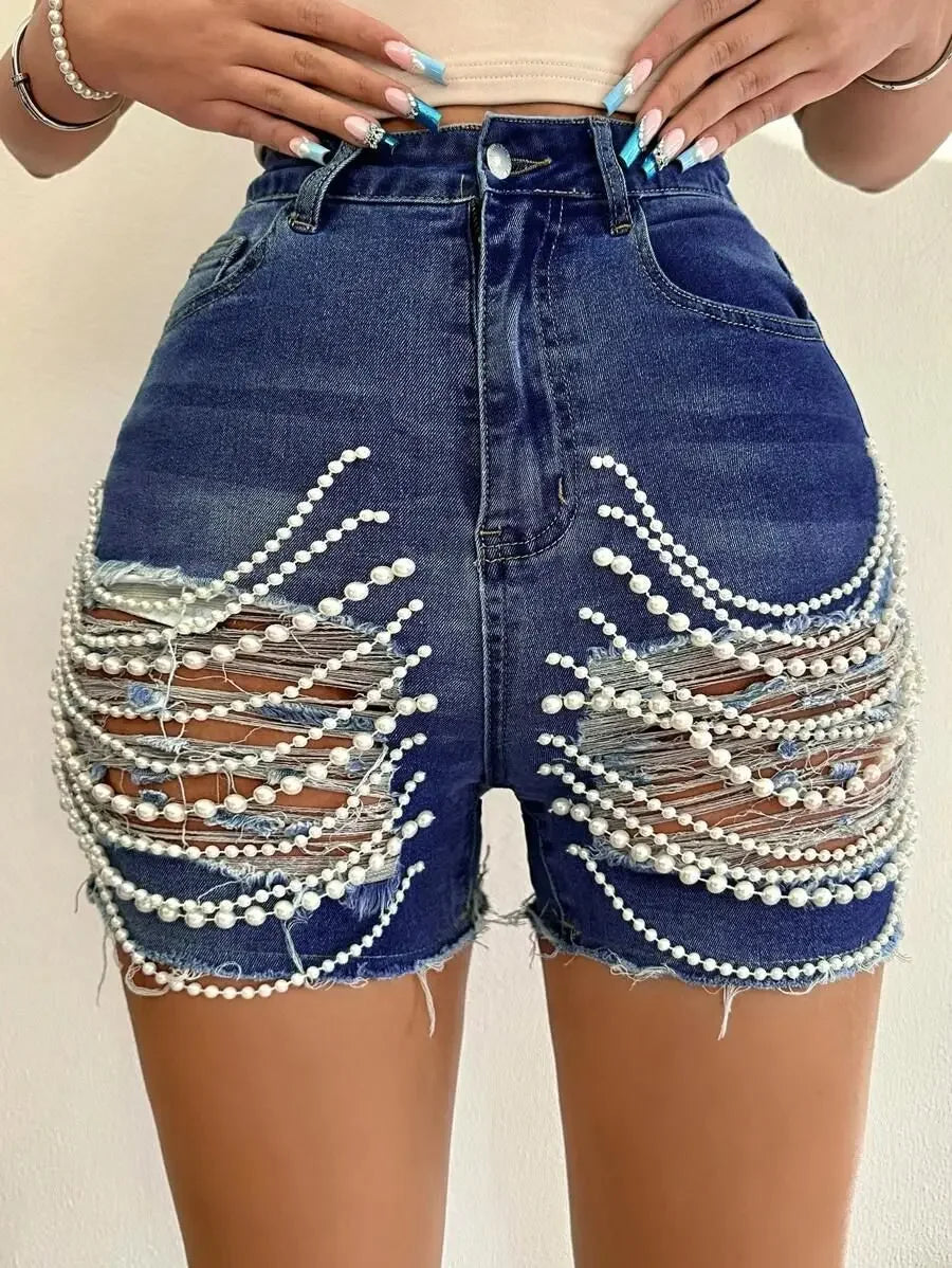 Mid-Waist Knit Casual Shorts - Piña Colada