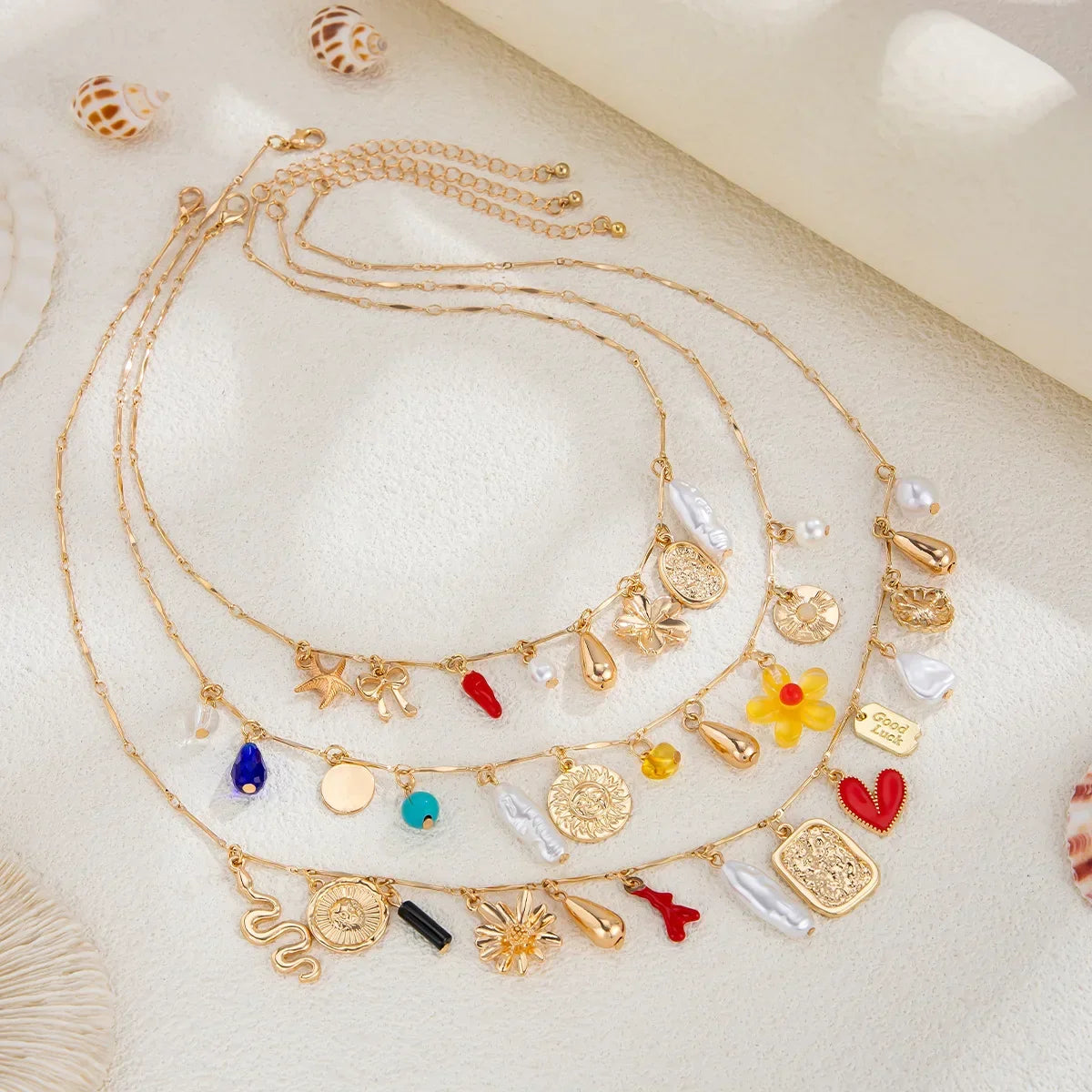 Multi-Layer Bohemia Pendant - Piña Colada