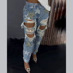 High Waist Wide Leg Jeans - Piña Colada