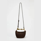 Summer Half-Moon Beach Straw Shoulder Bags Women's - Piña Colada