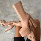 High Heels Ankle Boots - Piña Colada