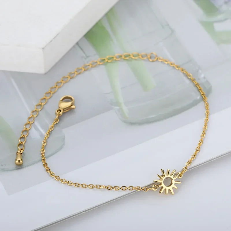 18K Gold-Plated Stainless Steel Cuff Bracelet for Women - Piña Colada