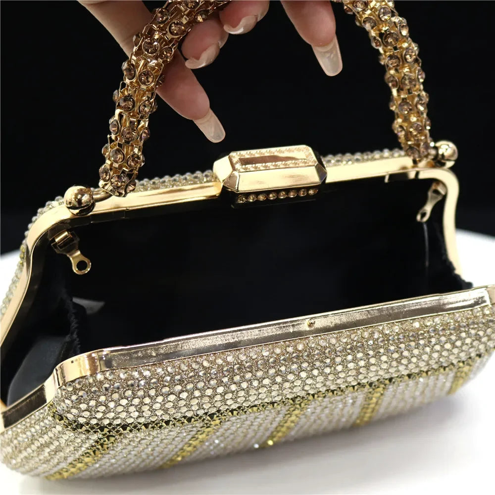 CLUTCH GLITTER BAG FOR EVENING - Piña Colada