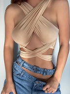 Minimalist Sexy Stretch Tank Top - Piña Colada