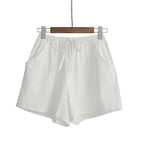 Summer Women Cotton Linen Shorts - Piña Colada