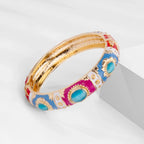 Bohemian Round Metal Bracelet - Piña Colada