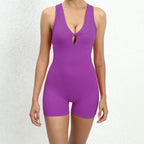 Seamless Sleeveless Yoga Jumpsuit for Women - Piña Colada