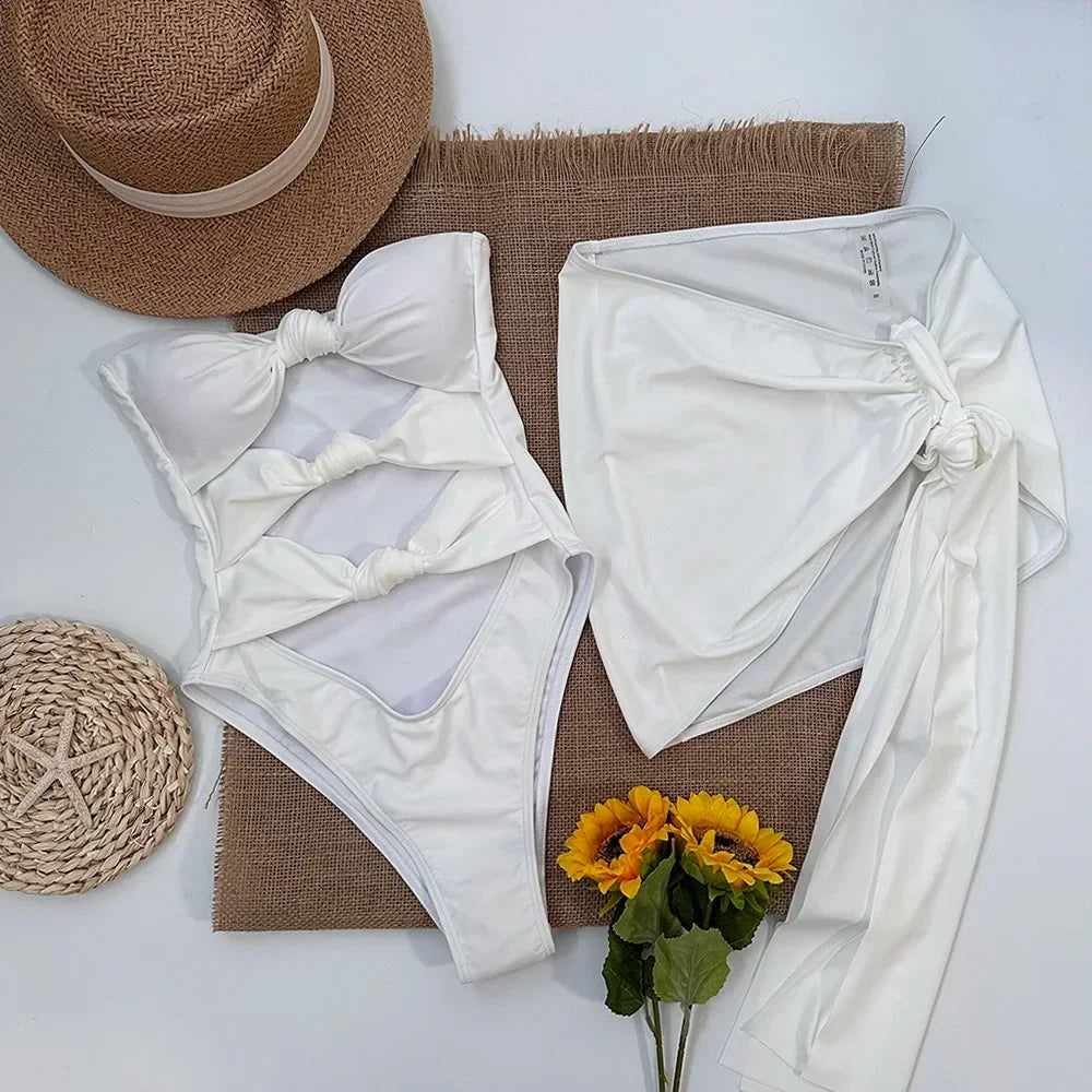 Bikini Set Solid Beachwear - Piña Colada