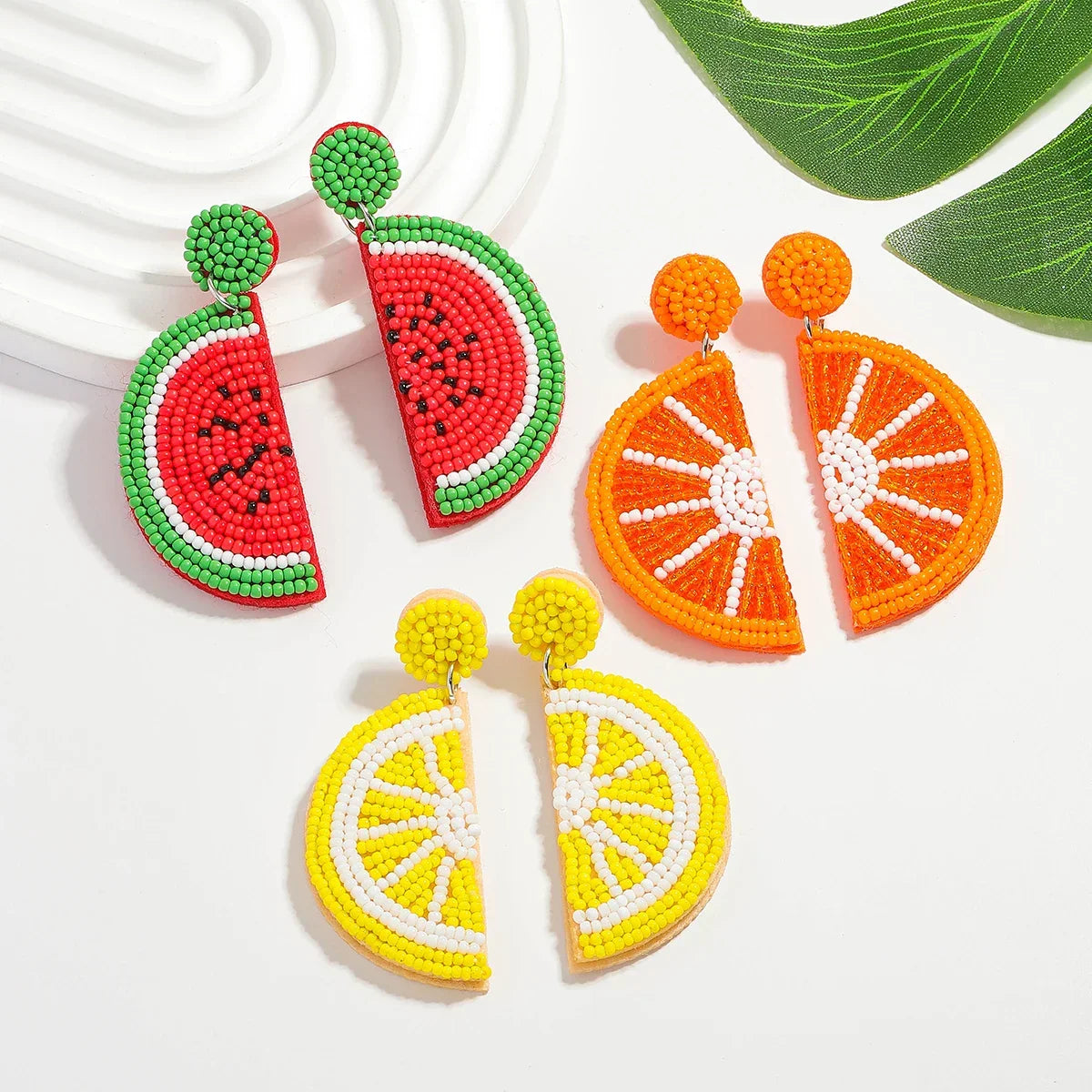 Earrings For Women Handmade Beed - Piña Colada