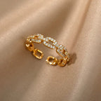 Zircon Geometric Rings - Piña Colada