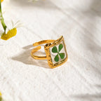18k Gold Plated Minimalist Ring - Piña Colada