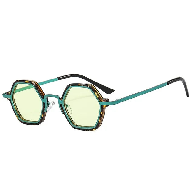 Retro Polygon Square Sunglasses - Piña Colada