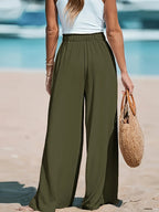 Wide Leg Loose Pants - Piña Colada