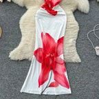 Bodycon Long Dress Print - Piña Colada