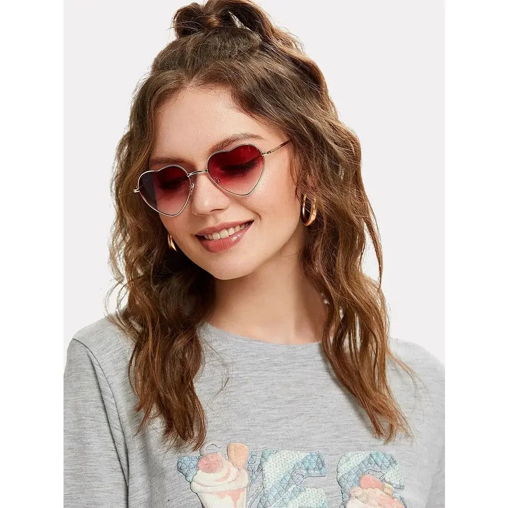 Heart Shape Sunglasses - Piña Colada