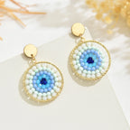 Bohemian Multicolor Crystal Drop Earrings - Piña Colada