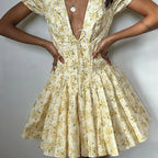 Retro Print Casual Dress