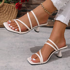 Strappy High Heel Gladiator Sandals - Piña Colada