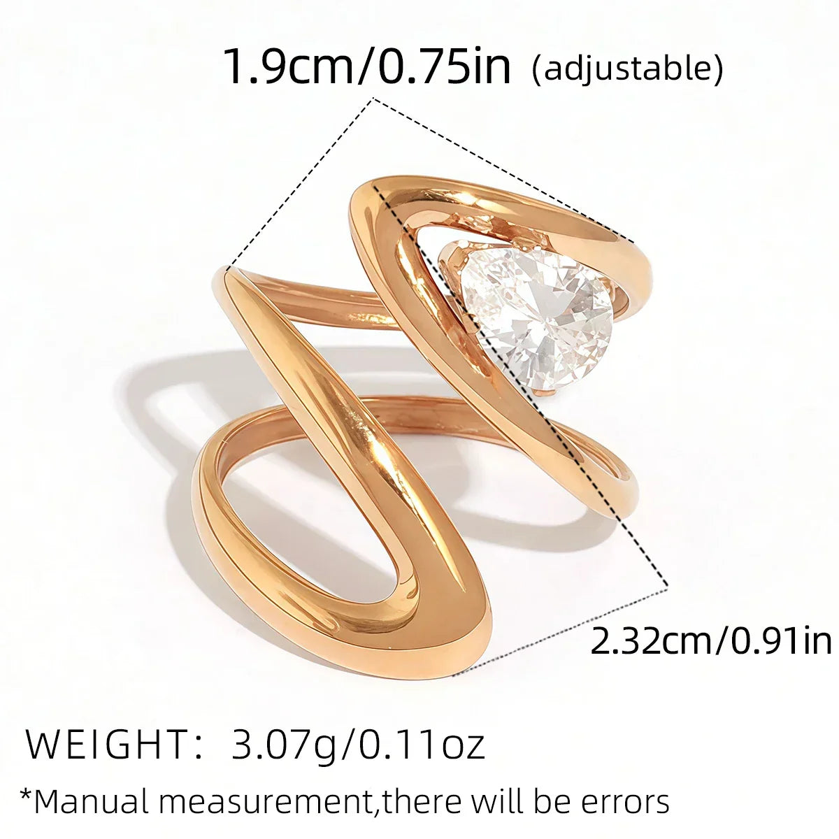 Cubic Zirconia Ring - Piña Colada