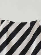 Women's Mid Skirt Striped Casual - Piña Colada