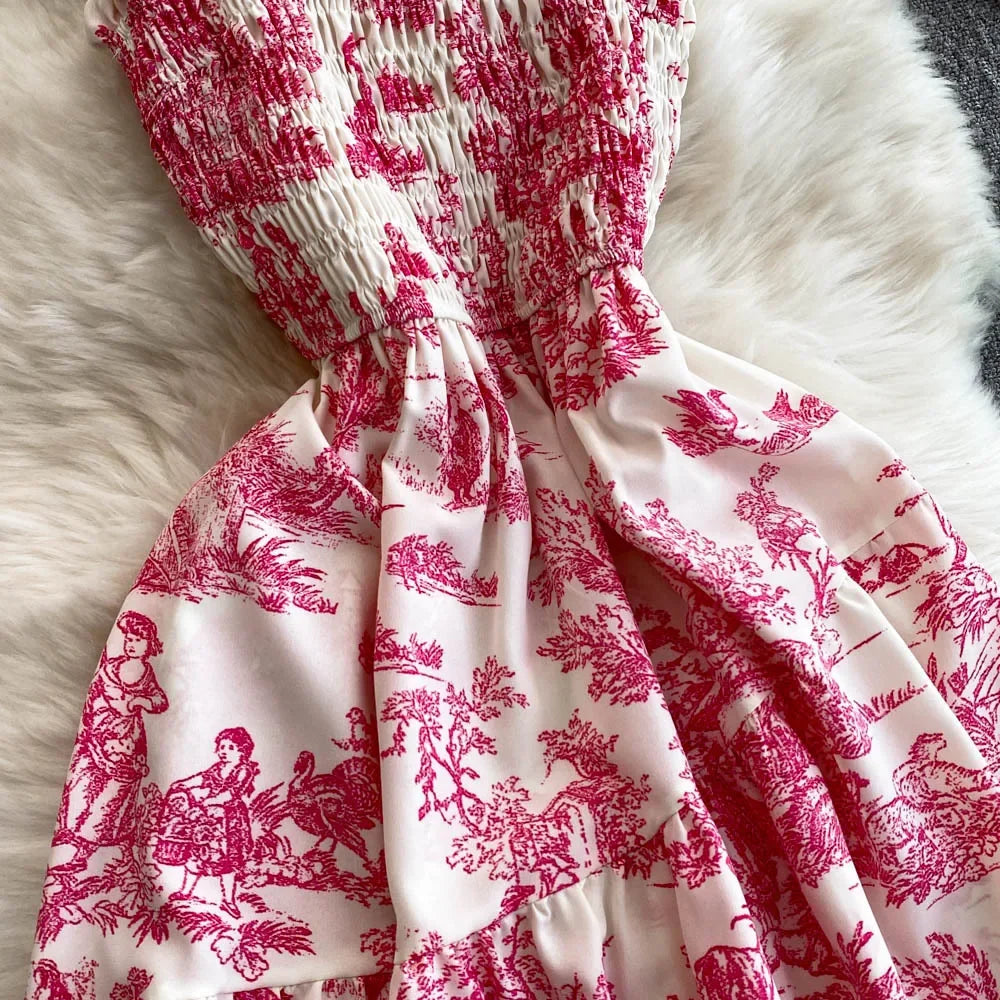 V Neck Dress Sleeveless Ankle Length - Piña Colada