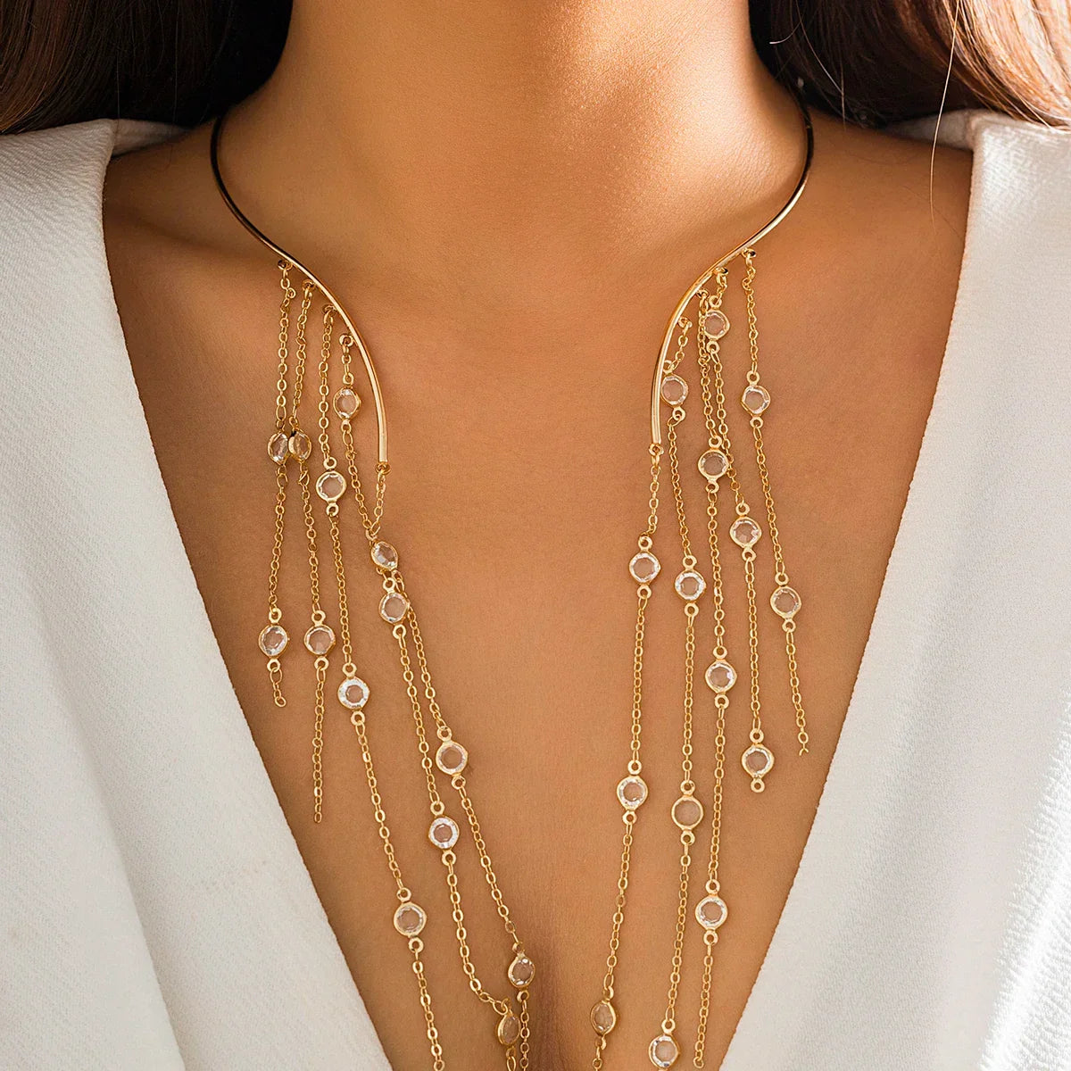 Pearl Star Necklace Open Collar - Piña Colada