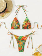 Tropical Print Bikini Set - Piña Colada