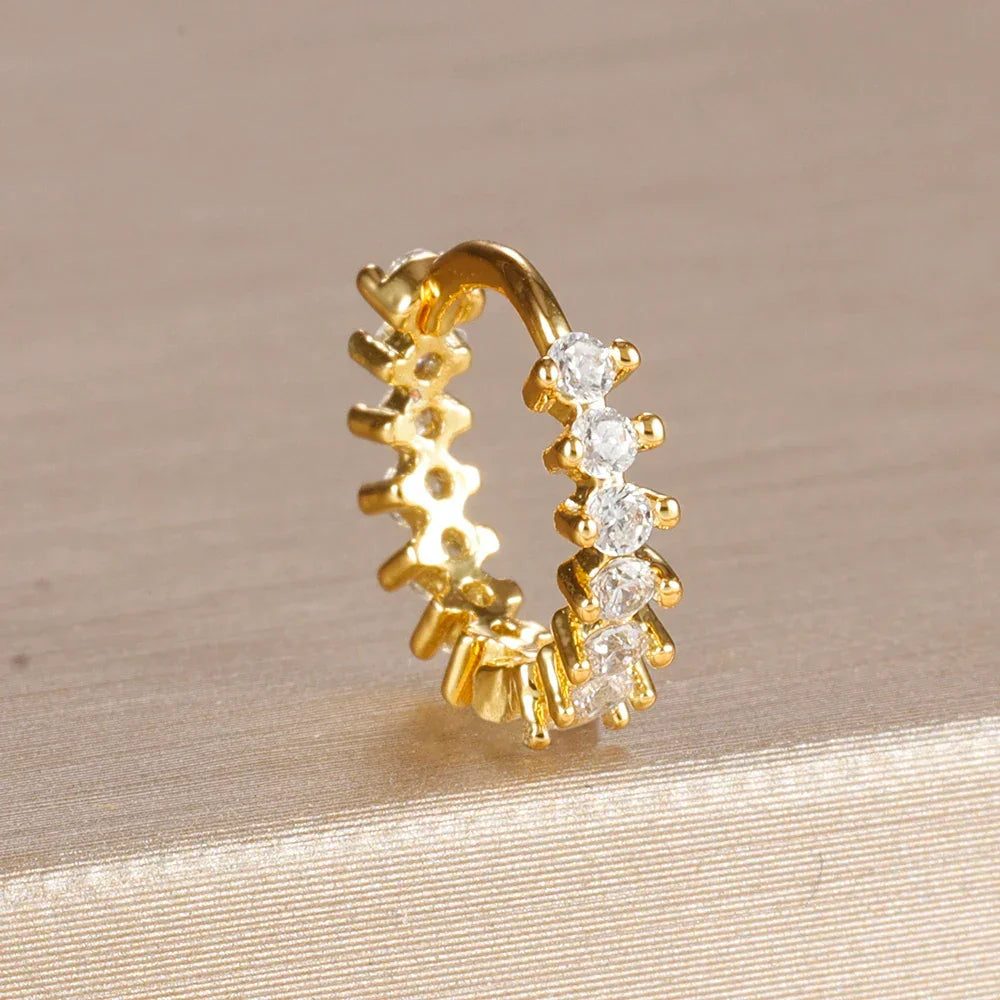 Stainless Steel Round Circle Earrings for Women - Piña Colada