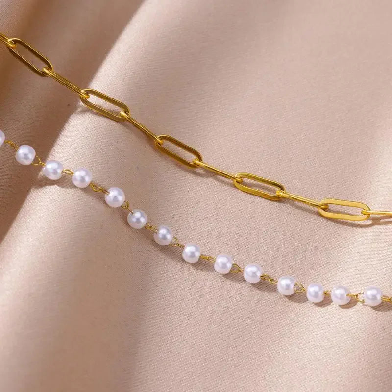 Stainless Steel Gold-Plated Anklet for Women - Piña Colada