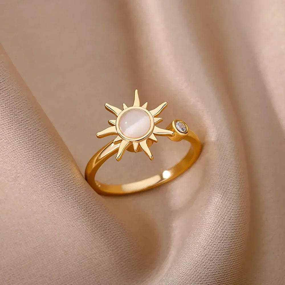 Zircon Geometric Rings - Piña Colada