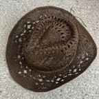 Summer Bohemian Shell Straw Hat - Piña Colada