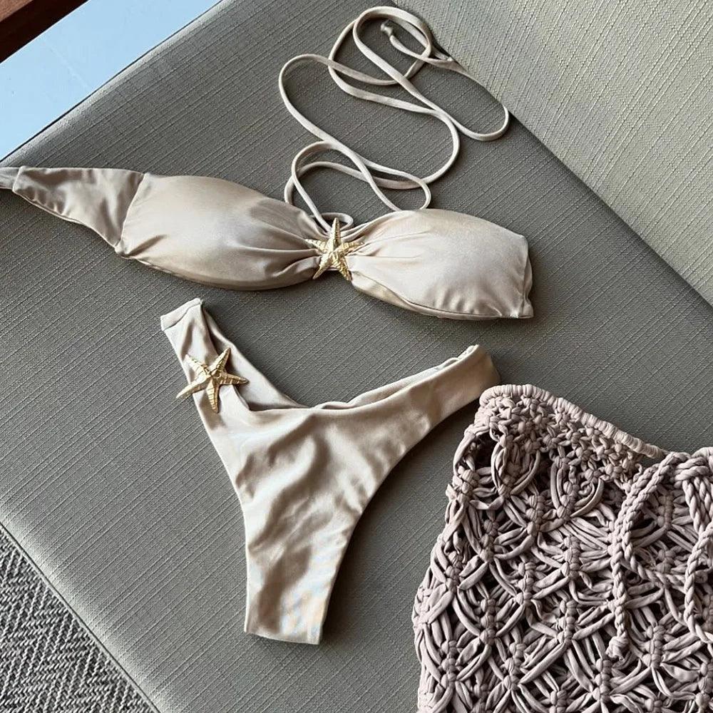 Bikini 2025 Women Swimwear Sexy Set Star - Piña Colada