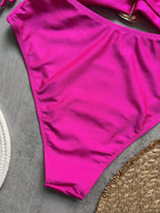 Metal Rings Cut Out Swimwear - Piña Colada