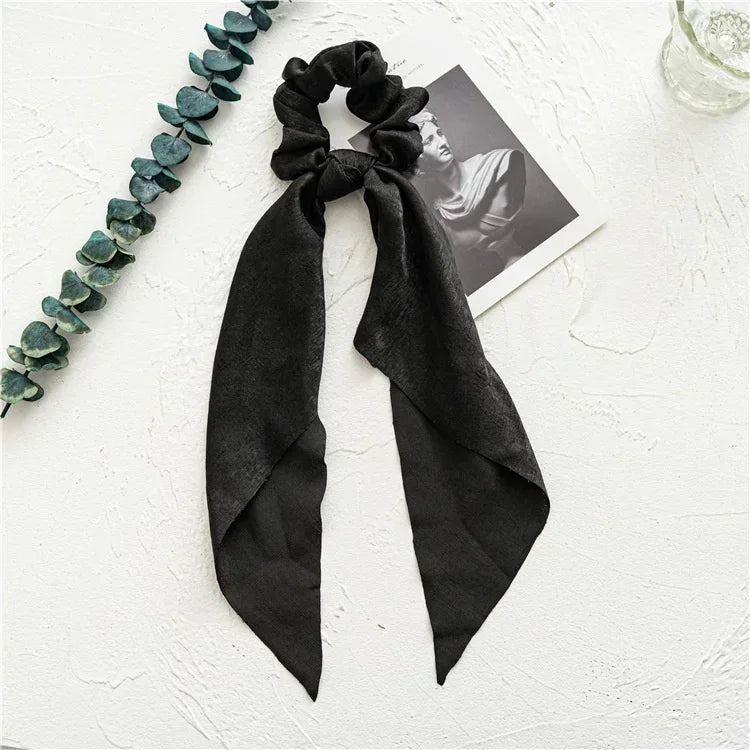 Print Bow Satin Long Ribbon - Piña Colada