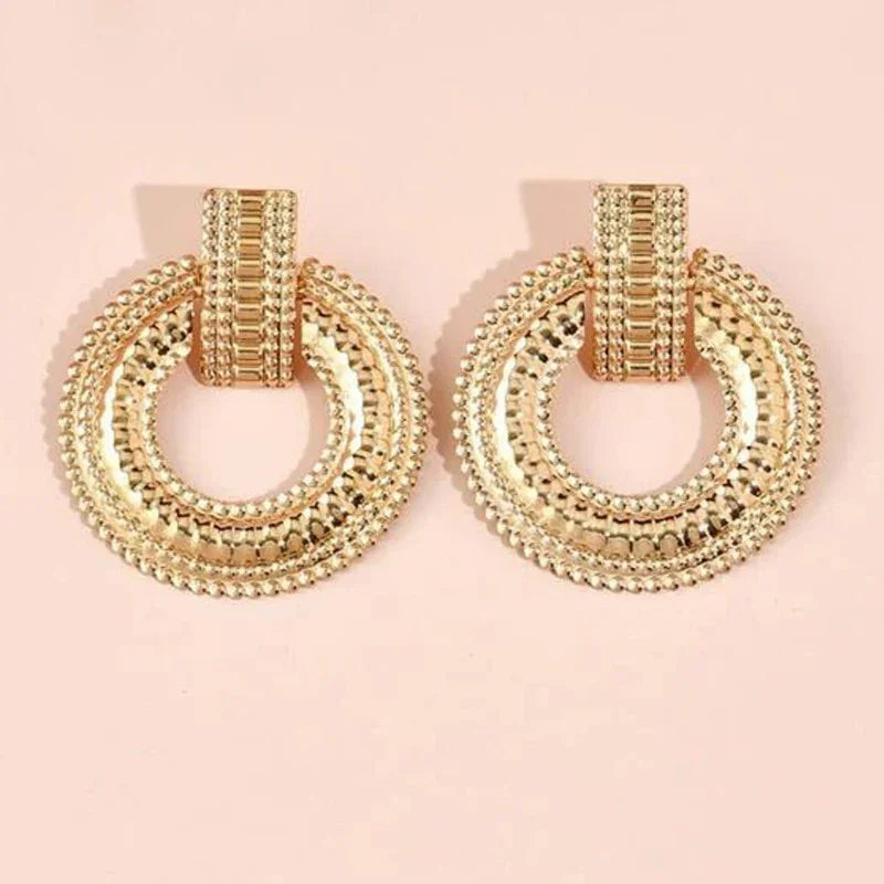 Smooth Gold Big Hoop Earrings - Piña Colada