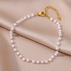 Stainless Steel Gold-Plated Anklet for Women - Piña Colada