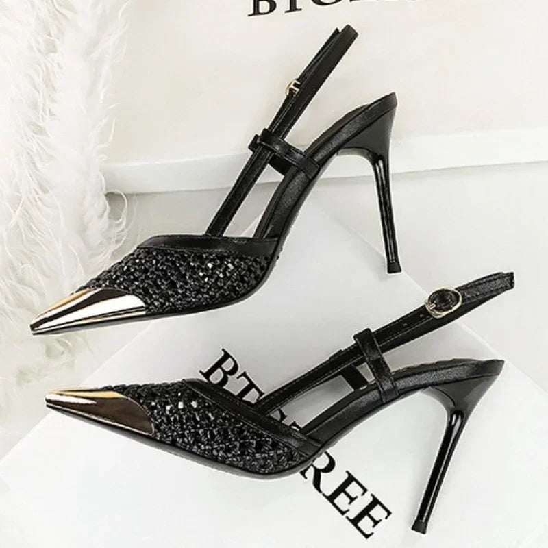 Mesh Open Heel Shoes - Piña Colada