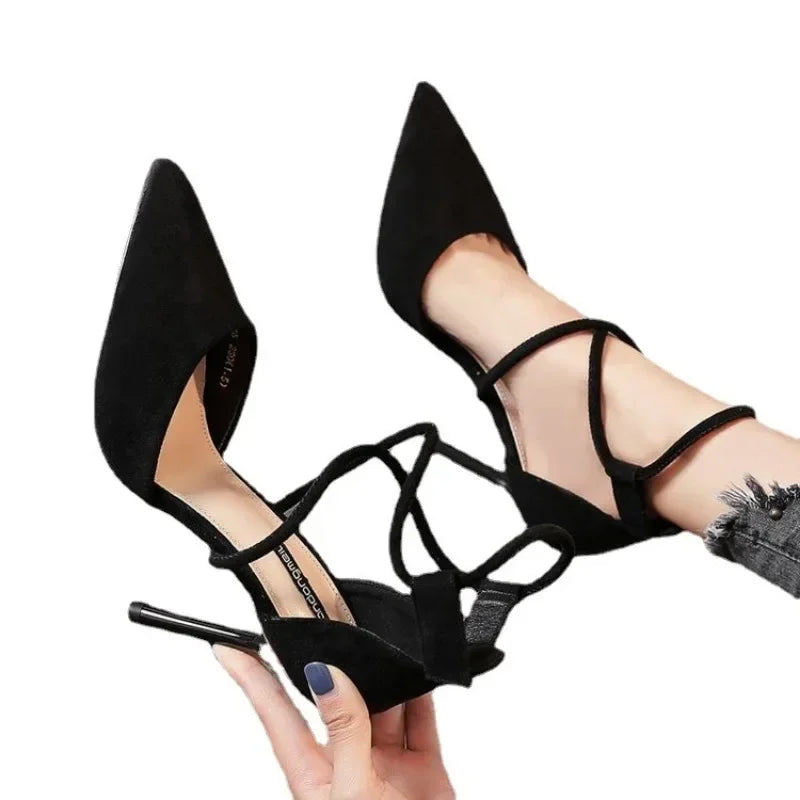 Cross-strap Sandals High Heels - Piña Colada