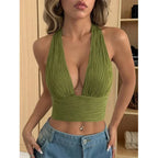 Halter Backless Crochet - Piña Colada