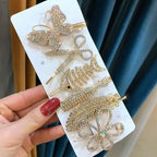 Trendy Geometric Hairpins for Women - Piña Colada