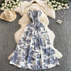 V Neck Dress Sleeveless Ankle Length - Piña Colada
