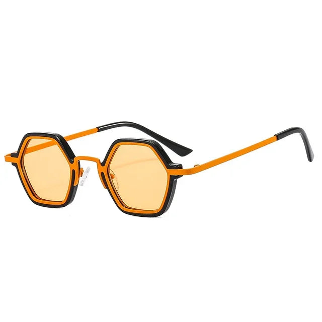 Retro Polygon Square Sunglasses - Piña Colada