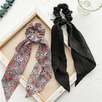 Print Bow Satin Long Ribbon - Piña Colada